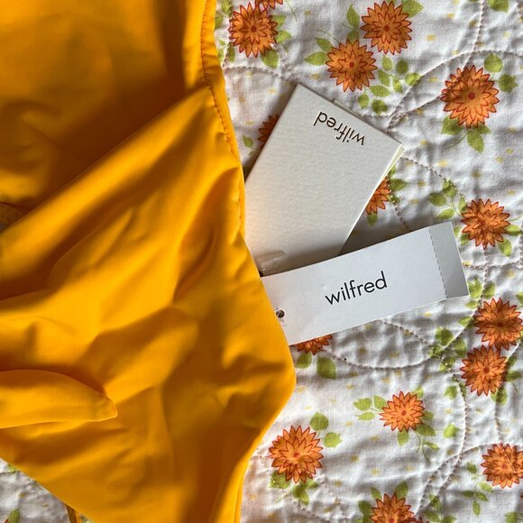 Aritzia Wilfred Noe Tie-Front Bodysuit/Swimsuit (Yellow, XS) - Picture 7 of 9